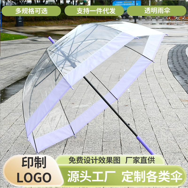 Wholesale Dropshipping Custom Automatic Transparent Umbrella Long Handle Apollo Mushroom Princess Umbrella Transparent Rain Umbrella with Logo Rainproof Wholesale Dropshipping Custom Automatic Transparent Umbrella Long Handle Apollo Mushroom Princess Umbrella Transparent Rain Umbrella with Logo Rainproof