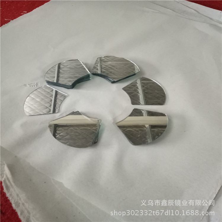 圆形桃形伞形椭圆方形等异形玻璃镜片加工镜面玻璃镜激光切割打孔