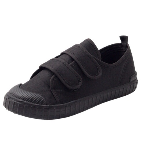 Pure black canvas shoes for students, sports canvas shoes, canvas shoes for kindergarten boys' formal wear, performance shoes, small black shoes