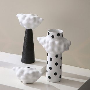 Yunduo Ceramic Vase Ornaments Hotel Model Room Home Living Room Entrance Bedroom Decorations Crafts High-End