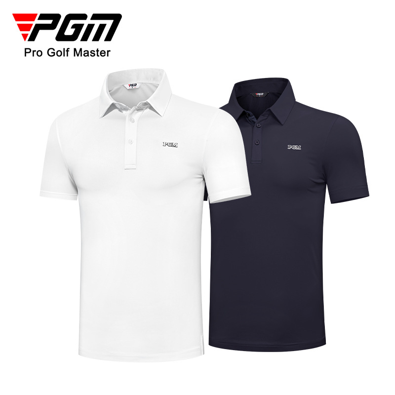 Áo thun golf nam tay ngắn PGM thoáng khí co giãn mùa hè — KUZ151-Quần Trắng, KUZ151-Quần màu xanh nước biển, Yf568-áo màu xanh hải quân, YF568-Áo màu trắng