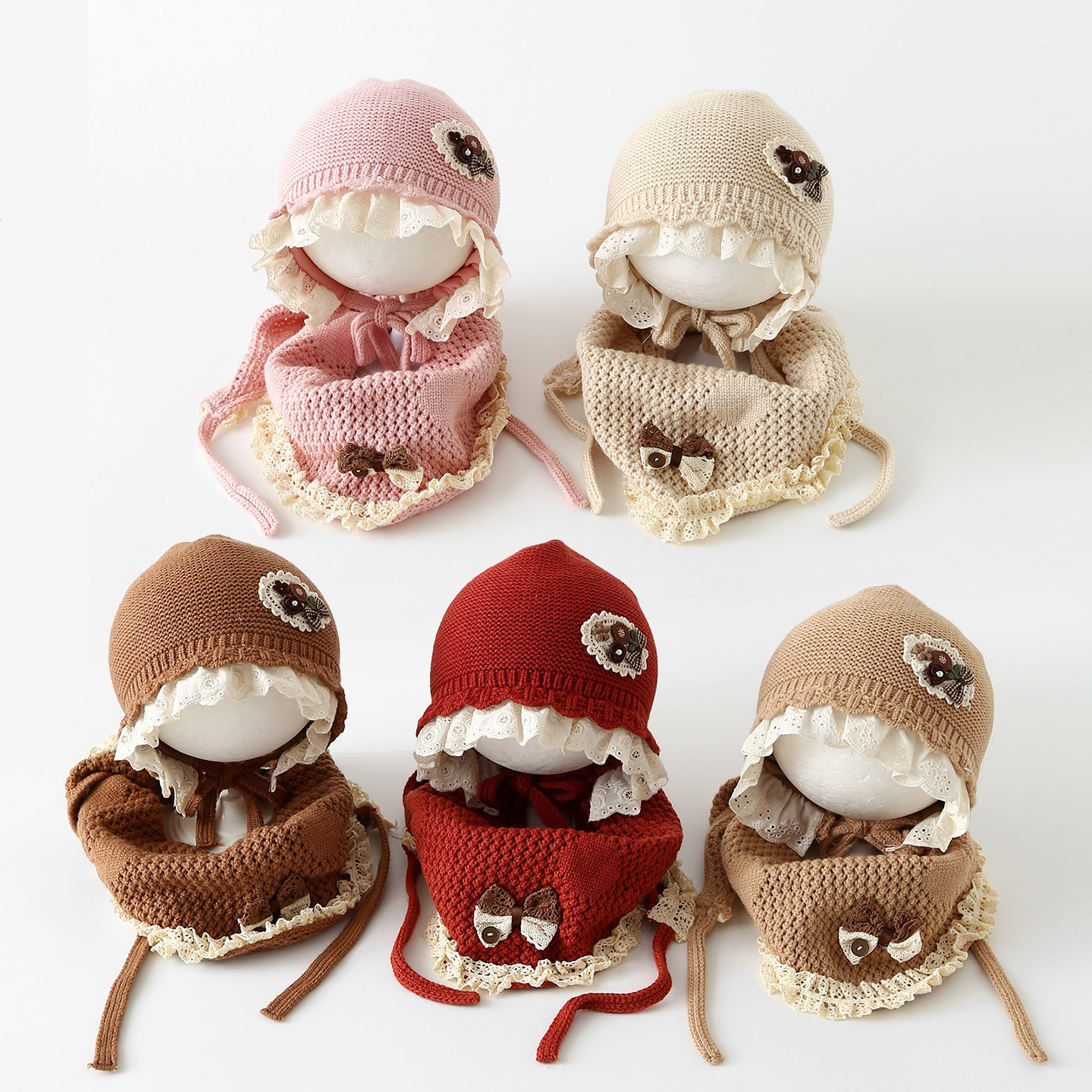 Lace knitted hat girl's