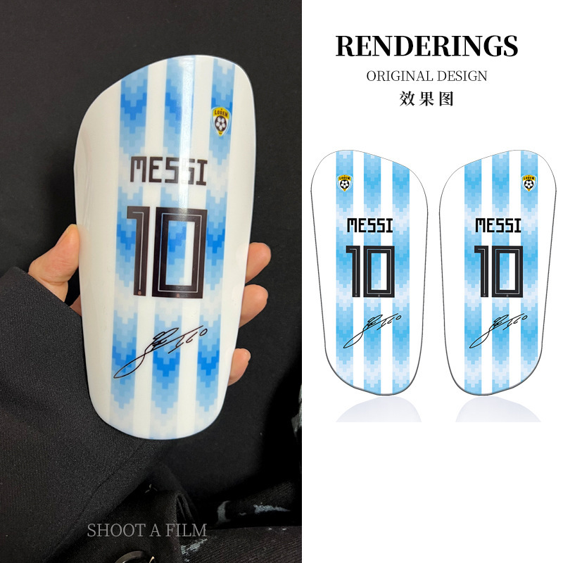 Tablero de piernas de fútbol de transferencia de sublimación 3D 2022 tema de la Copa del Mundo para adultos y niños equipo de protección de fútbol para personalizar