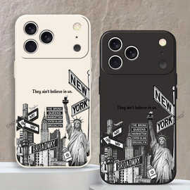 外贸款复古欧美城市街景手机壳iPhone13proamx防摔软壳硅胶保护套