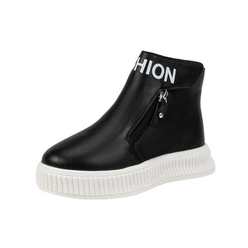 Girls' single boots, new autumn/winter Korean-style boys' Martin boots, little girls' soft-soled versatile ankle boots, trendy baby shoes.