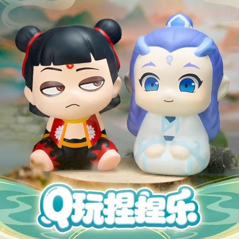 Nezha Squishy Stress Relief Toy Slow Rebound Figurine Peripheral Decoration Ao Bing Gift Stress Relief Wholesale Direct Sale