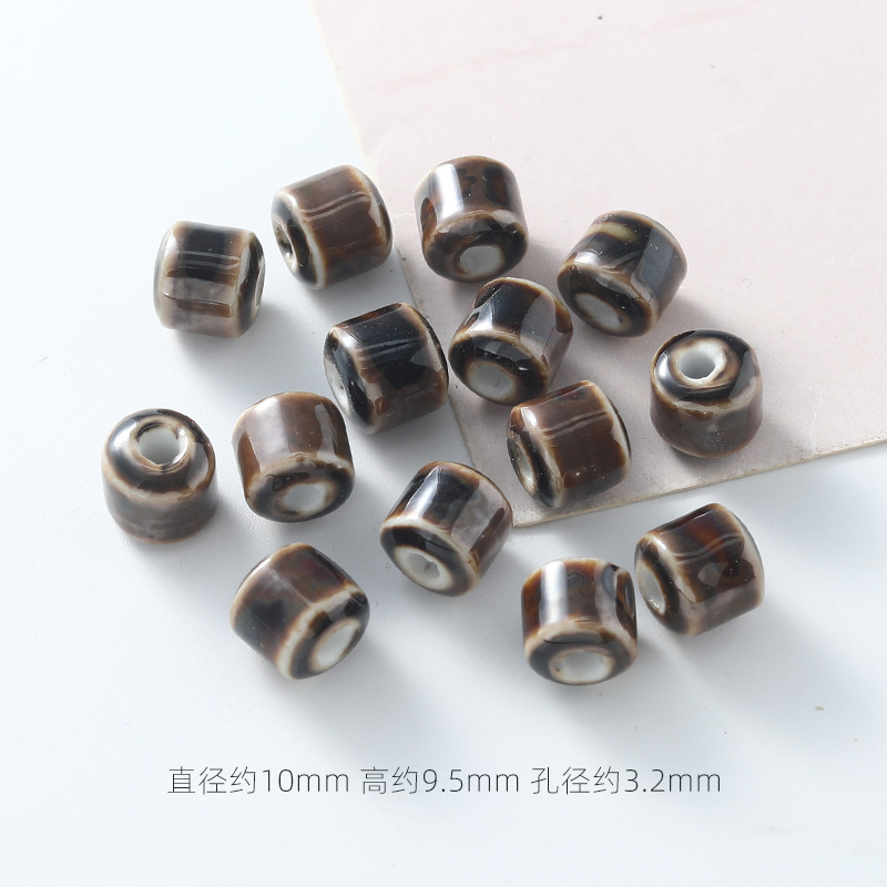 手串アクセサリー小部品短柱陶磁器ビーズカラーレトロ数珠散桶珠手作りdiyアクセサリー部品|undefined