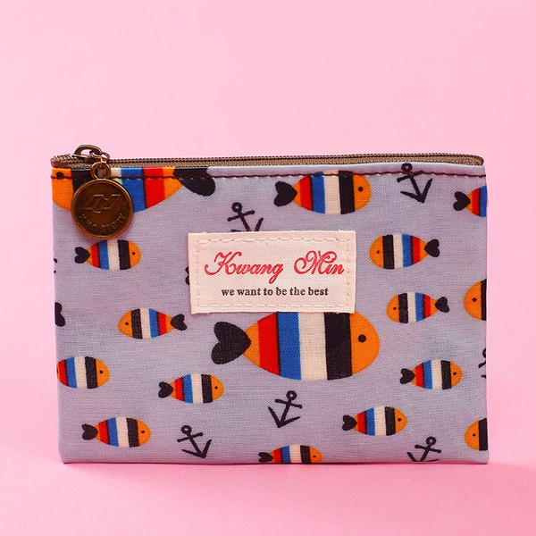Gray fat head fish purse