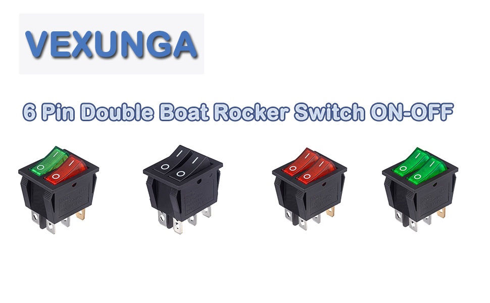 Doppel Wippschalter Kippschalter 6 Polig