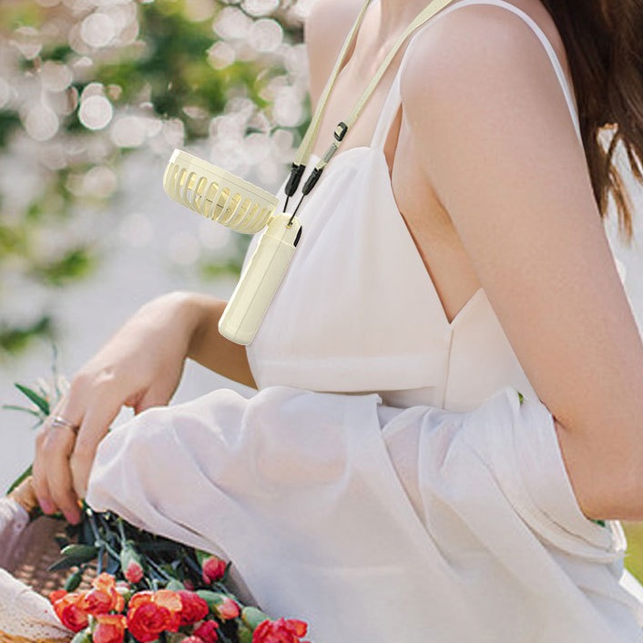 Ventilador de Mano Recargable USB, Regalo Personalizado, Portátil, Alta Potencia de Viento, Silencioso, con Pantalla Digital, Batería de Larga Duración