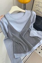 韩系穿搭针织衫女春秋冬2025新款马甲吊带两件套毛衣背心上衣外穿