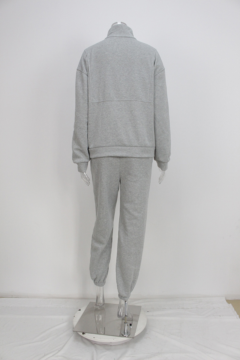 2026 Spring New Women's Clothing European And American Style Fleece Sweatshirt Casual Fashion Two-Piece Set_ecoleips.com