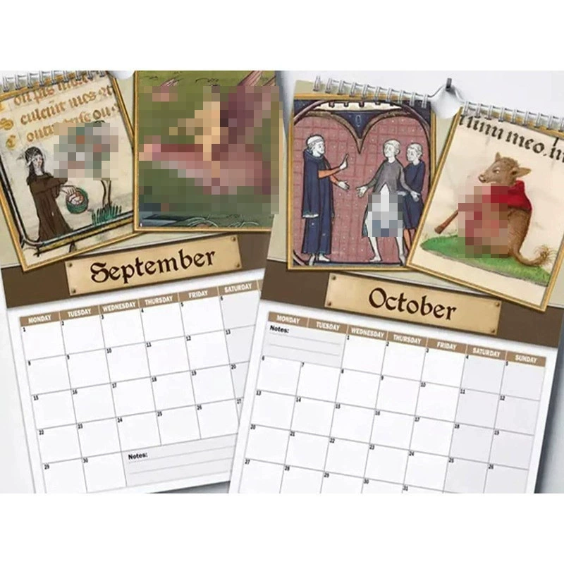 Календарь spot medieval dick PICS 2025 Strange Middle Ages dick wall calendar