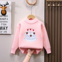 女童毛衣针织2025秋冬新款套头水貂针织卡通可内销可外贸源头工厂