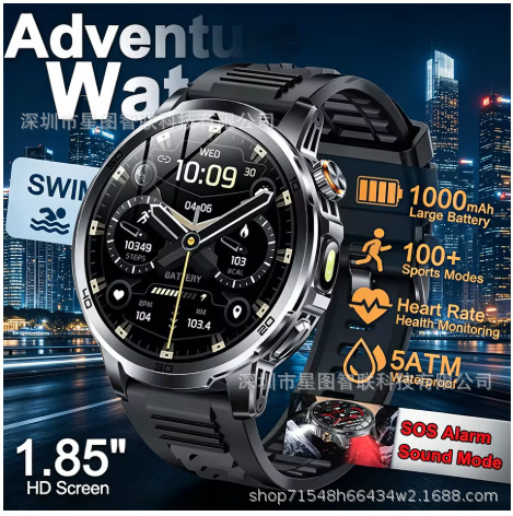 Cross-Border Ak95 Smart Watch 1.85inch Hd Display Screen White Light + Red Light Dual Led Lights Bluetooth Call Heart Rate Cross-Border Ak95 Smart Watch 1.85inch Hd Display Screen White Light + Red Light Dual Led Lights Bluetooth Call Heart Rate