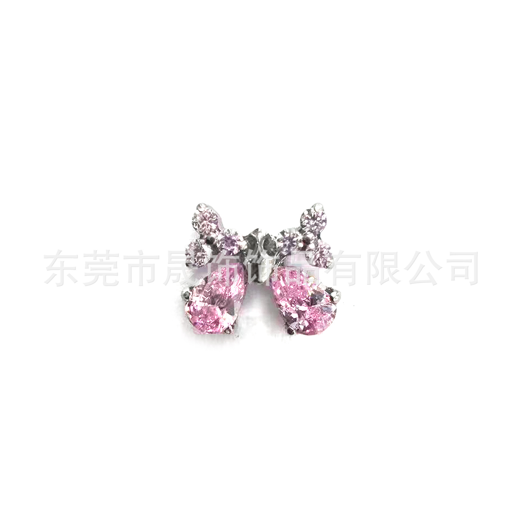 F136 Titanium Alloy Teardrop Butterfly 结 Ear Stud Studded Cubic Zirconia Helix Cartilage Stud 人体 Piercing Jewelry Internal Thread Ear 饰
