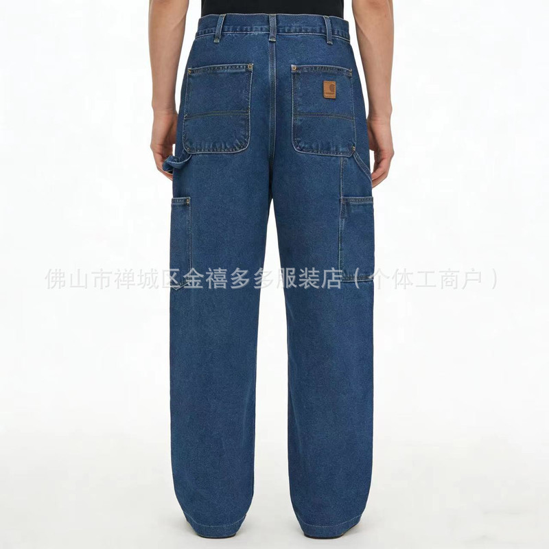 Foreign Trade American Loose Heavy Washing Straight Jeans Overalls Street Skateboard Casual Trousers Skateboard Pants