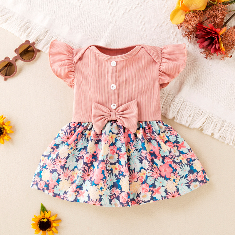Nuevo vestido de princesa para bebé, ropa de bebé para niña, mono de primavera y otoño categoría A, ropa infantil para niñas, sección delgada.