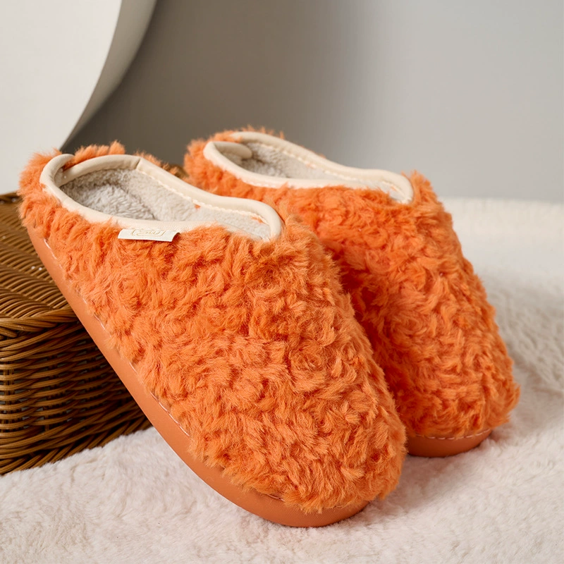 Парные хлопковые тапочки, женские зимние домашние милые теплые утолщенные домашние плюшевые тапочки, мужские тапочки для внешней торговли