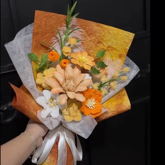 レトロなチューリップの花束材料パック DIY 手作り花束 親友への誕生日プレゼント レジャー|undefined