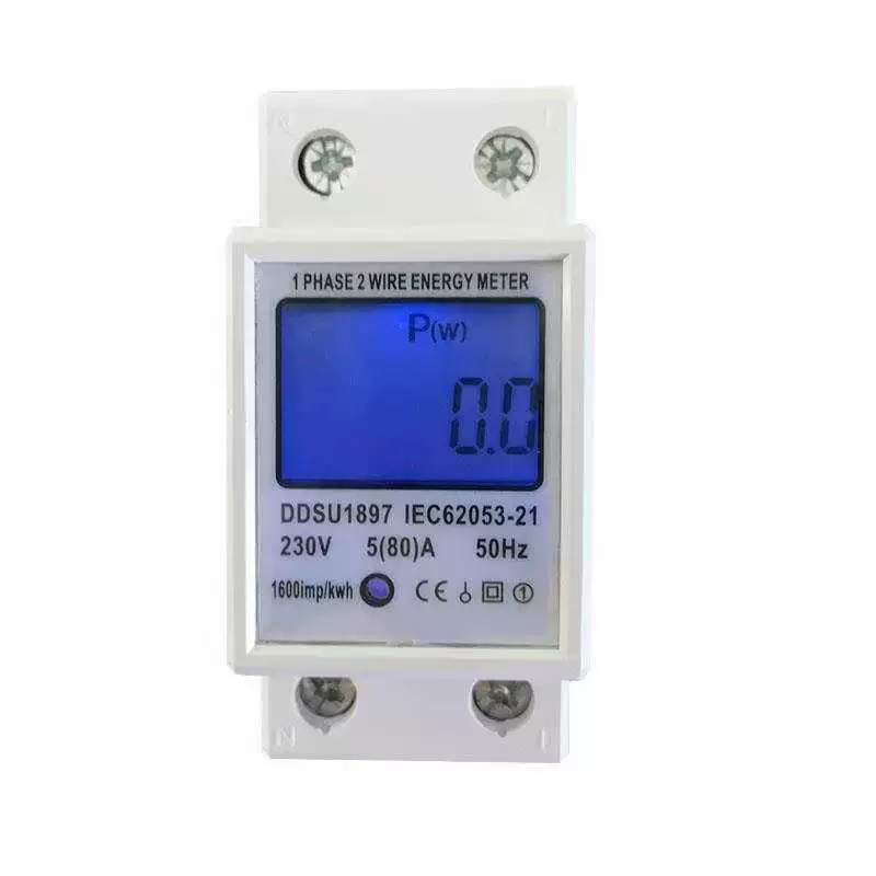 Бытовой интеллектуальный счетчик ватт-часов с подсветкой DDSU1897 электронный однофазный 220 В рельс цифровой дисплей кондиционер счетчик ватт-часов