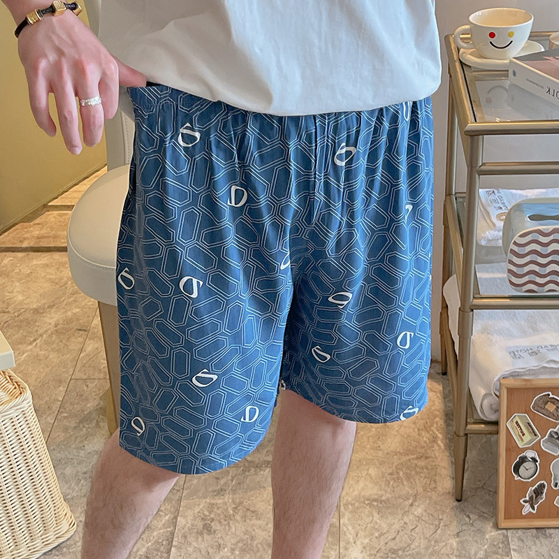 YY 남자 반바지-편지 O 블루