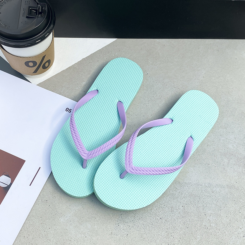 Chanclas de verano para mujer, estilo de verano, estudiante de moda, personalidad antideslizante, pinzas, lindas sandalias y zapatillas de playa coreanas