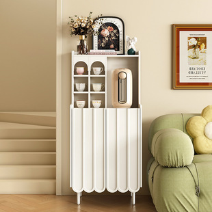 Retro Black Sideboard Small Apartment Living Room Sofa Side Cabinet Modern Simple Coffee Cabinet Tea Cabinet New Light Luxury