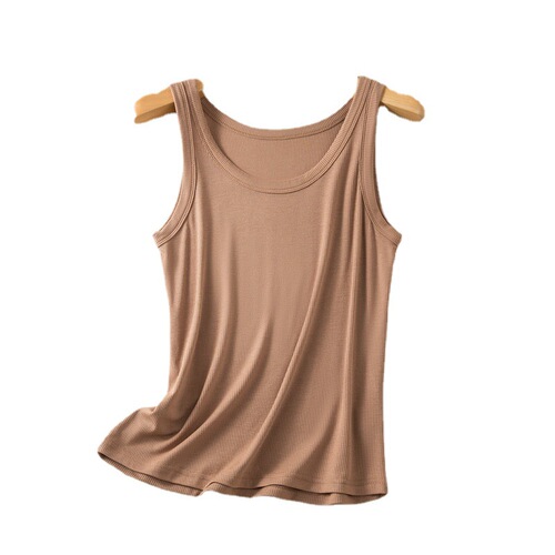 Modal spaghetti strap vest women's spring/summer thin slim-fit versatile base shirt ribbed knit top for a slimming effect single-piece top