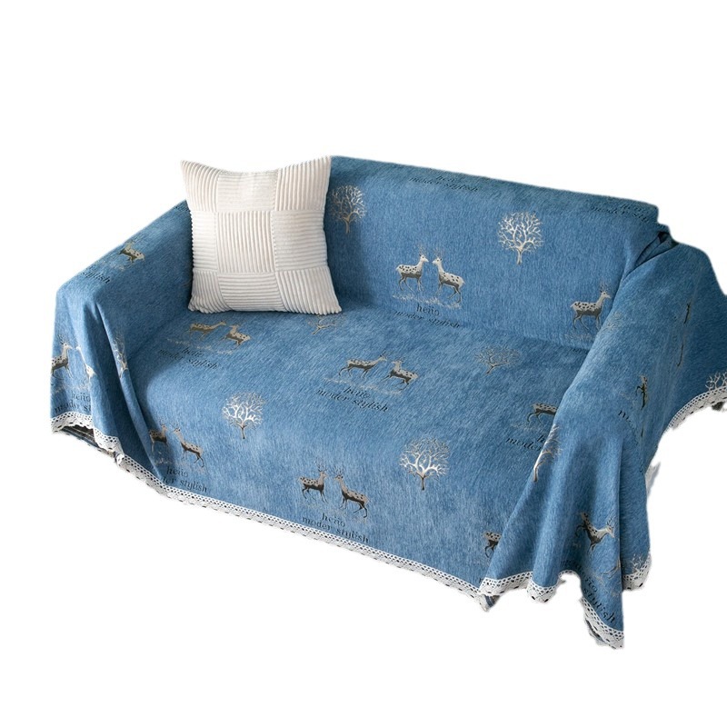Thickened Chenille Full-cover With Deer Pattern, Non-slip, Elastic, Multi-functional, Suitable For All Seasons, Sofa_voghion.com