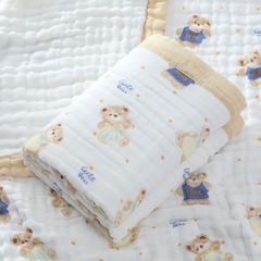ガーゼバスタオル、幼児用ブランケット、夏用クールキルト、6層高密度つば広新生児ブランケット、子供用エアコンキルト