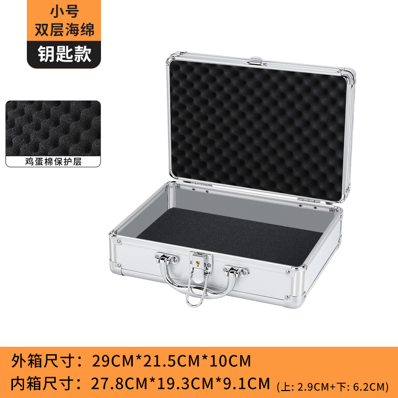 DIY caja de herramientas de aleación de aluminio maleta multifuncional equipo de hardware caja de instrumentos de almacenamiento de seguros caja de aluminio hogar