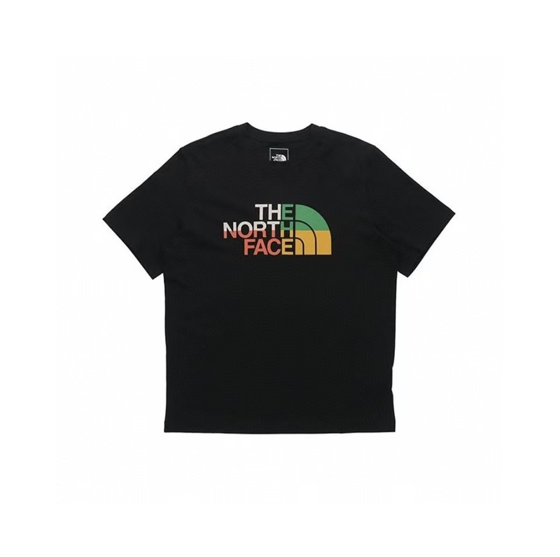 NTノースフェイスの純綿Tシャツの正しいバージョン、男性と女性用、カップル向けの同じスタイル、トレンディなプリント、幅広で多用途、カジュアル半袖|undefined