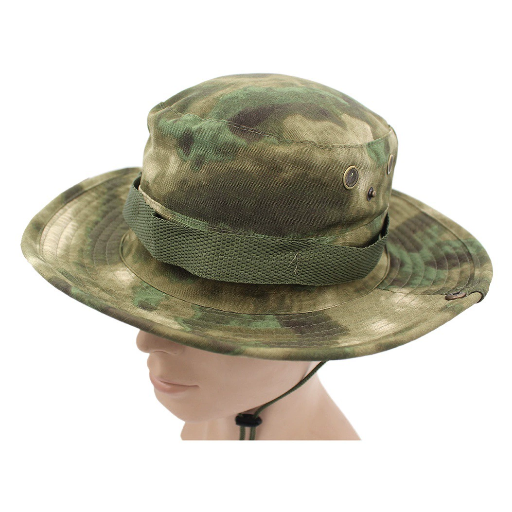 Джунгли зеленые руины Пенни шляпа мужская и женская Рыбалка Защита от солнца круглый край камуфляжная шляпа Южная Корея Уличная Повседневная шляпа рыбака