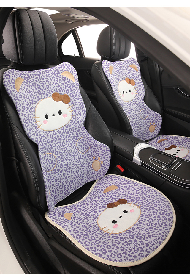 Car Headrest and Lumbar Support Cartoon Kt Cat Headrest Pillow, Car Headrest for All Seasons, Lumbar Pillow, Neck Pillow, Car Headrest