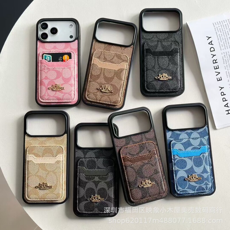 Fashionable Brand Splicing Double Card Iphone17 Mobile Phone Case Coin Card Holder 14Promax Protection 16Promax Anti-Fall Fashionable Brand Splicing Double Card Iphone17 Mobile Phone Case Coin Card Holder 14Promax Protection 16Promax Anti-Fall