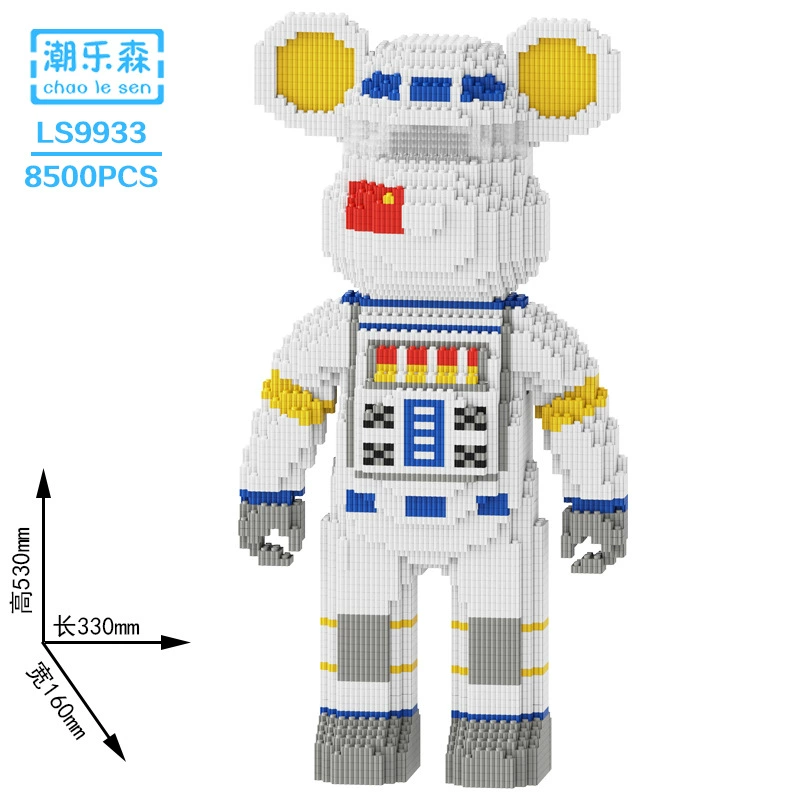 Constructor set Lego DIY small-brick fox toy, multi-size models 17–100 cm, birthday gift