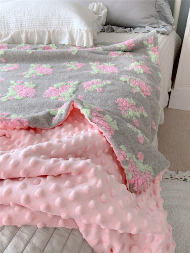 Retro wool blanket thickened beanie blanket single leg cover office nap children's leisure blanket
