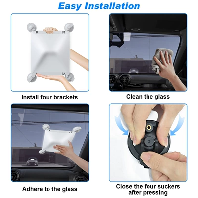 Window Glass Suction Cup Mount, Roof rack