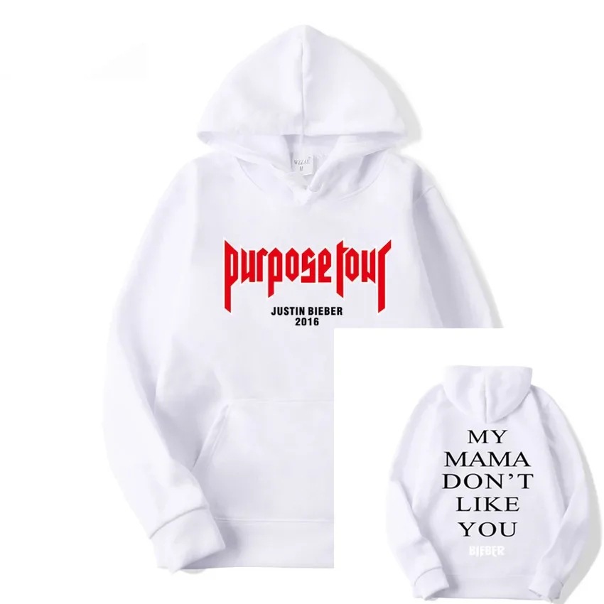 Fashion Brand Design Justin Bieber Purpose Tour Hoodies Pull