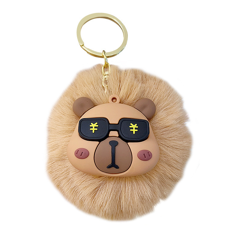 Animal de dibujos animados Kapibara peluche bola lindo peluche delfín tridimensional bolsa suave colgante llavero