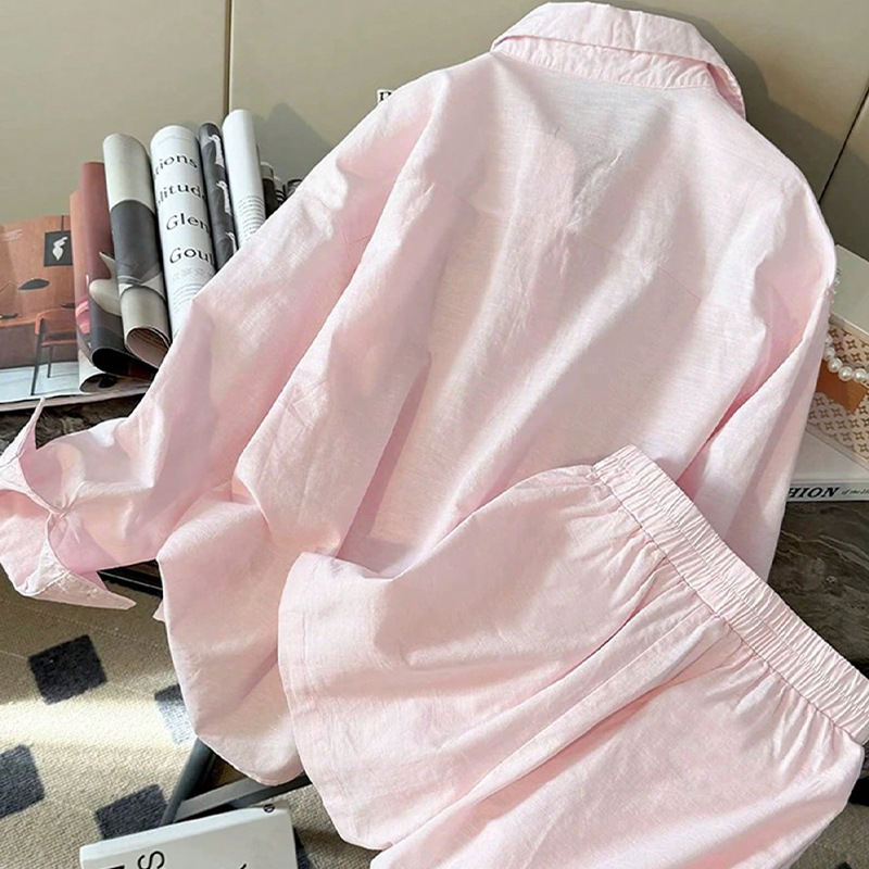 GraceChic GraceChic 2025 Autumn New Cross-Border Foreign Trade Long Sleeve Shirt Shorts European And American Cardigan Two-Piece_voghion.com