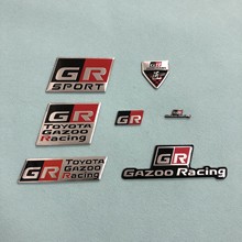 GR车标适用于丰田GAZOO Racing改装金属贴标方向盘贴侧标装饰铝标