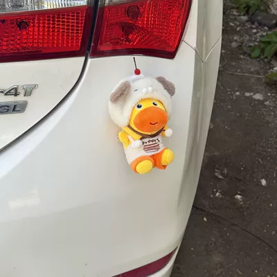 Cute Car-Mounted Capybara Plush Toy Hanging on the Car Rear, Adorable Stuffed Animal Birthday Gift (Car hanging) - white-milk-dog-trailer-tail-with-buckle