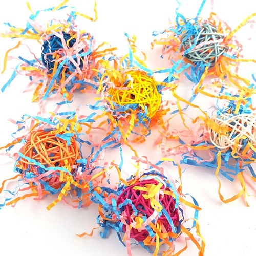 Parrot biting toy, bird toy, rattan ball, wire drawing toy