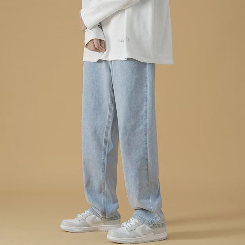 Men's Jeans Large Denim Jeans Youth Loose Pants Men's Fashion Men's Street Wear South Korea