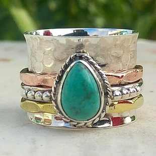 �A�ܿ羳����͹ŷ¾G��ʯ��ָ ˮ����ɫ���� �ԚⲨ���ׁ��Lָ�h