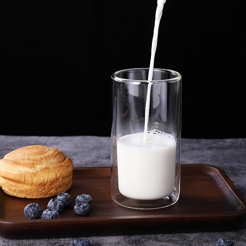 De doble capa de vidrio espesado aislado transparente taza de té Hogar personalizado taza de jugo taza de agua taza de leche fabricante