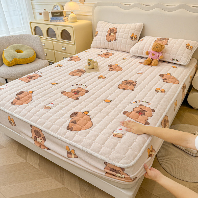 Clase A nuevo tipo de cama de algodón de leche caliente, cama de invierno más gruesa, colchón de cama de algodón caliente, cojín de algodón más cama de algodón