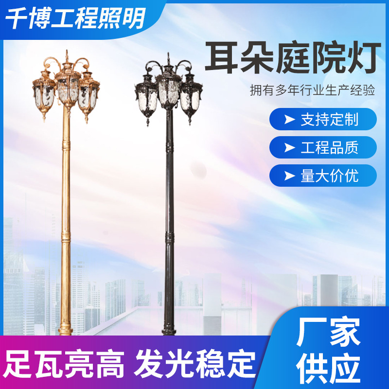 Residential quarters engineering Ears Courtyard Double head 3 Aquatic herb villa Scenery Park Residential quarters High pole lamp